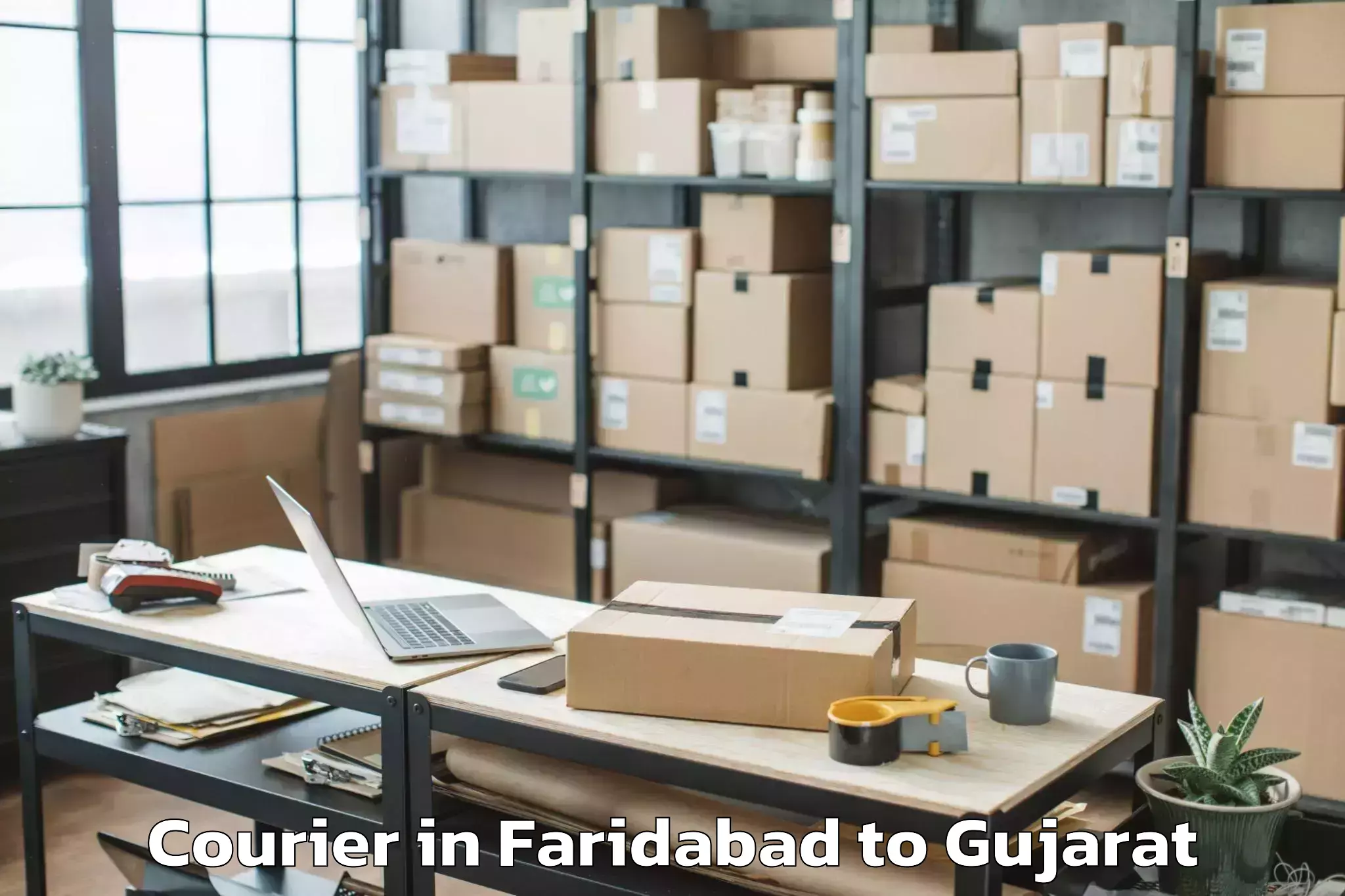 Easy Faridabad to Bhilad Courier Booking